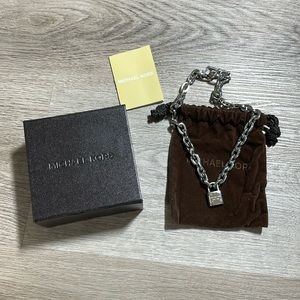 Michael Kors Padlock Toggle Chain Necklace
